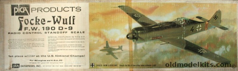 Pica Focke-Wulf FW-190 D-9 Dora - 65 inch Wingspan Stand-Off Scale R/C Airplane - (FW190D9) plastic model kit